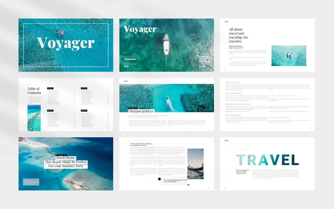 蓝色大海旅游旅行ppt模板.pptx