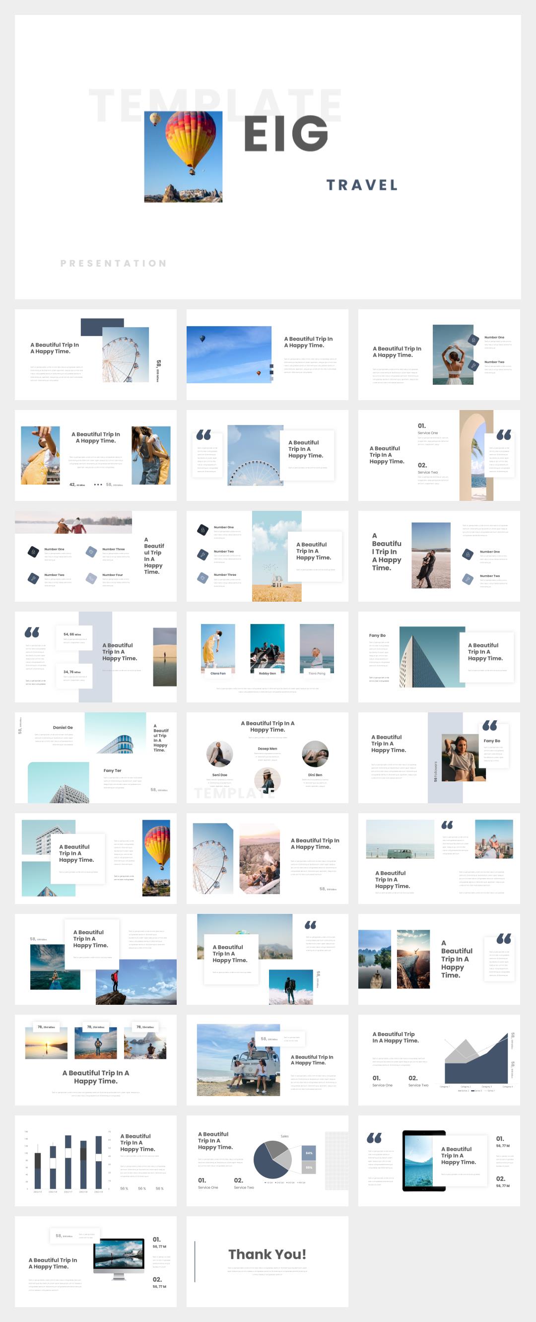 淡蓝色旅行简约风ppt模板.pptx