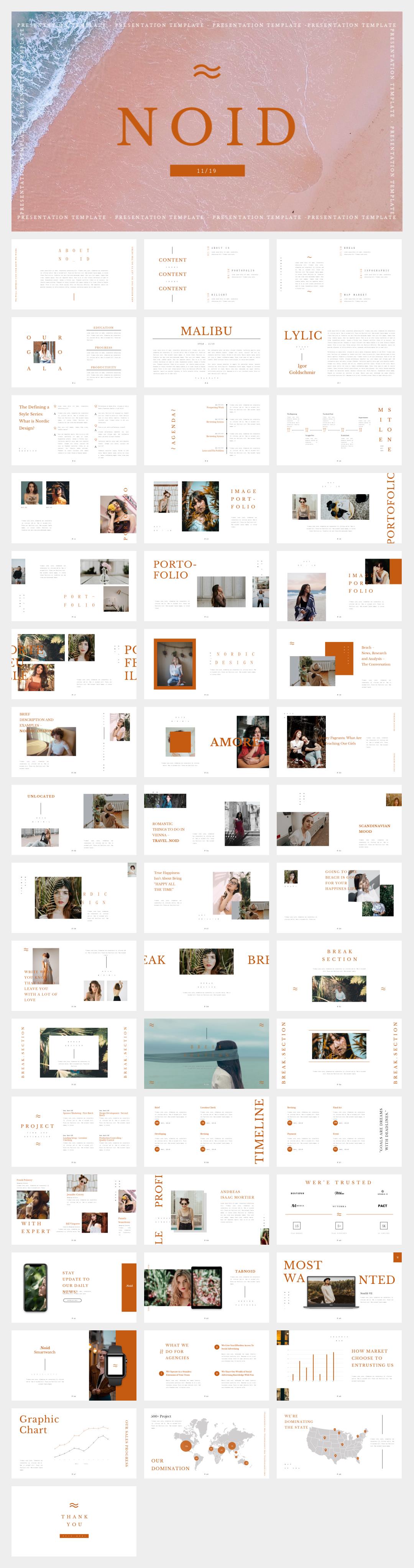 橙色极简文字简约风ppt模板.pptx