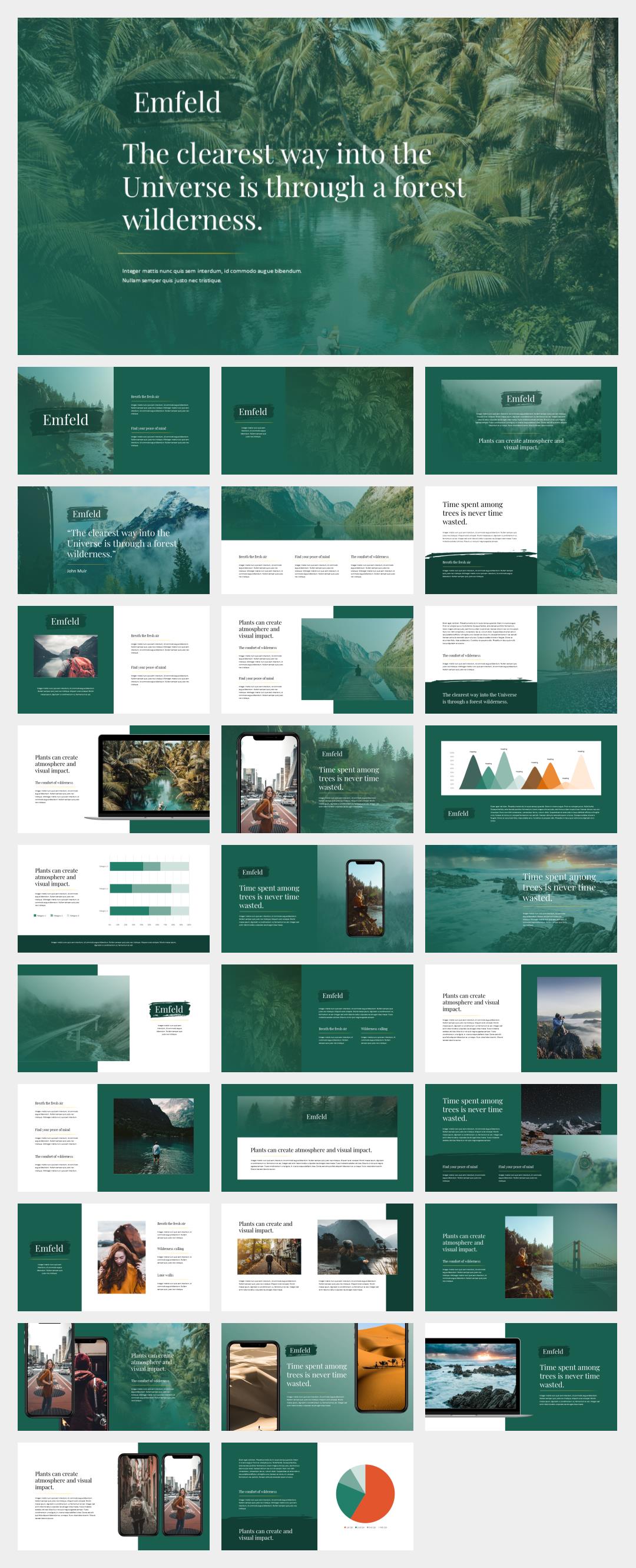 绿色系旅行简约风ppt模板.pptx