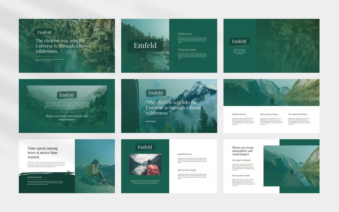 绿色系旅行简约风ppt模板.pptx