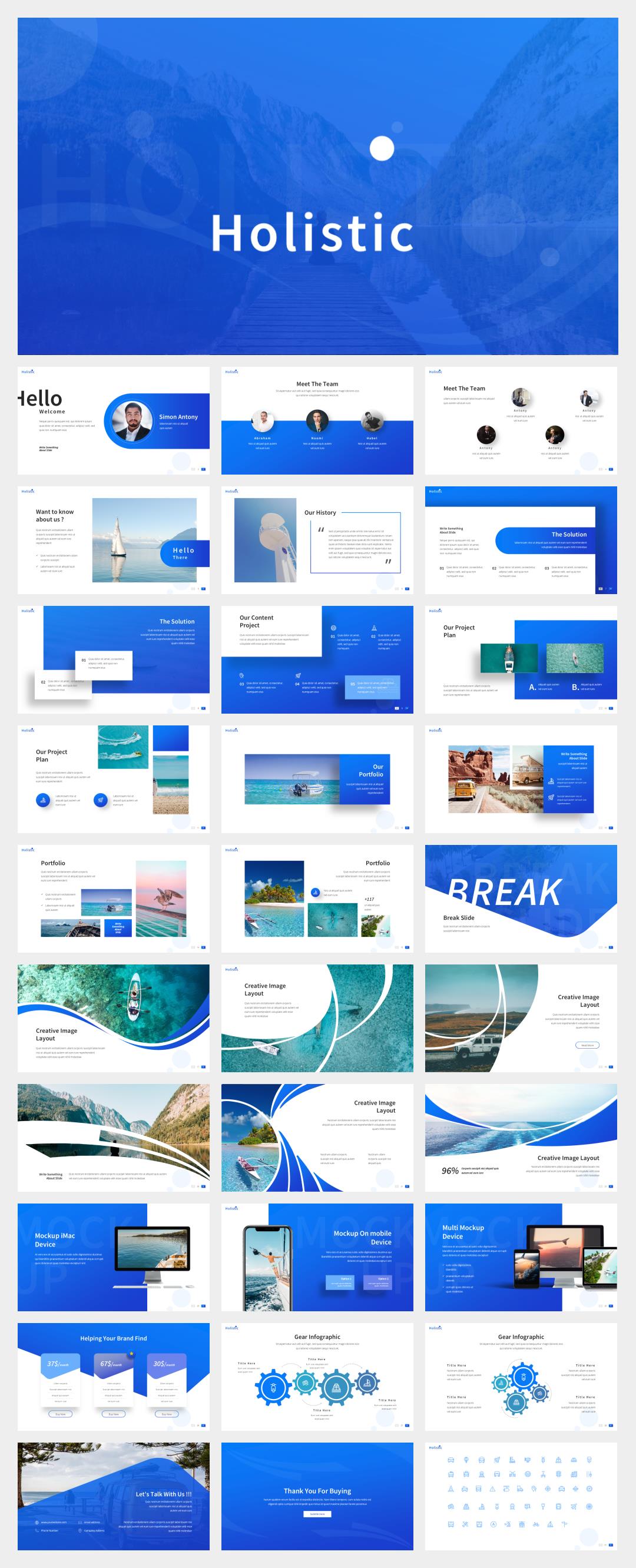 蓝色大海简约风ppt模板.pptx