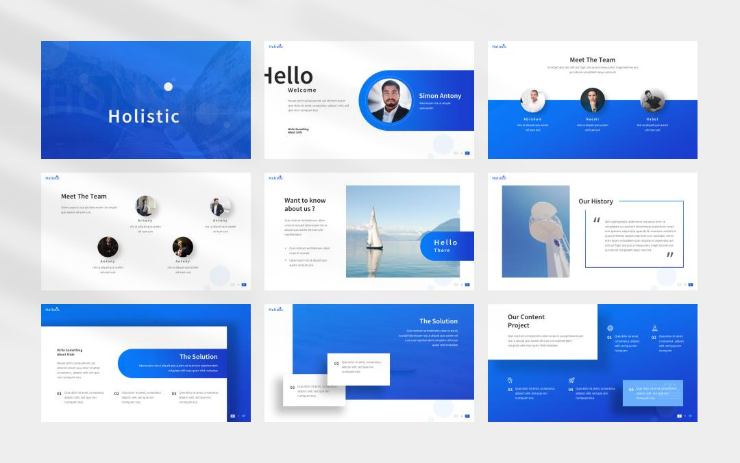 蓝色大海简约风ppt模板.pptx