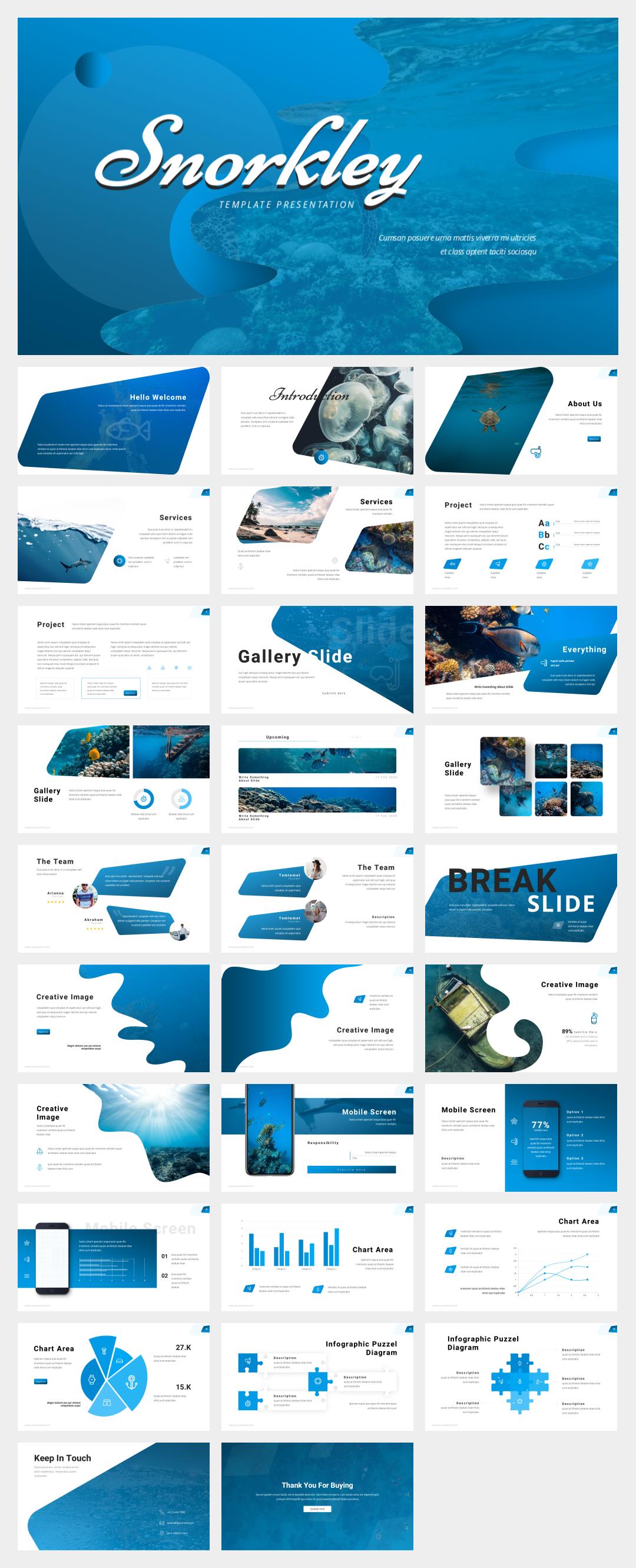 蓝色海洋简约风ppt模板.pptx