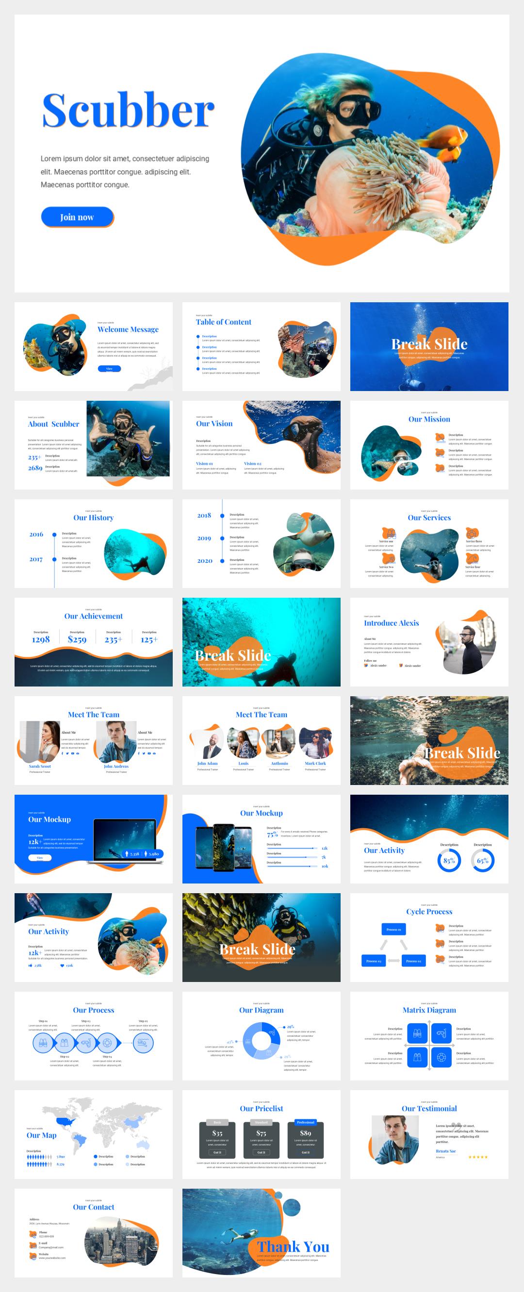 创意旅行风景海洋简约风ppt模板.pptx