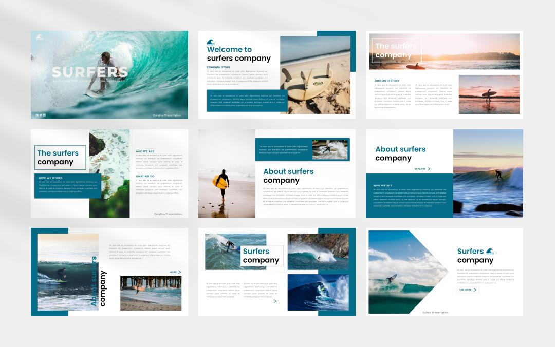 蓝色冲浪者公司介绍模板ppt.pptx