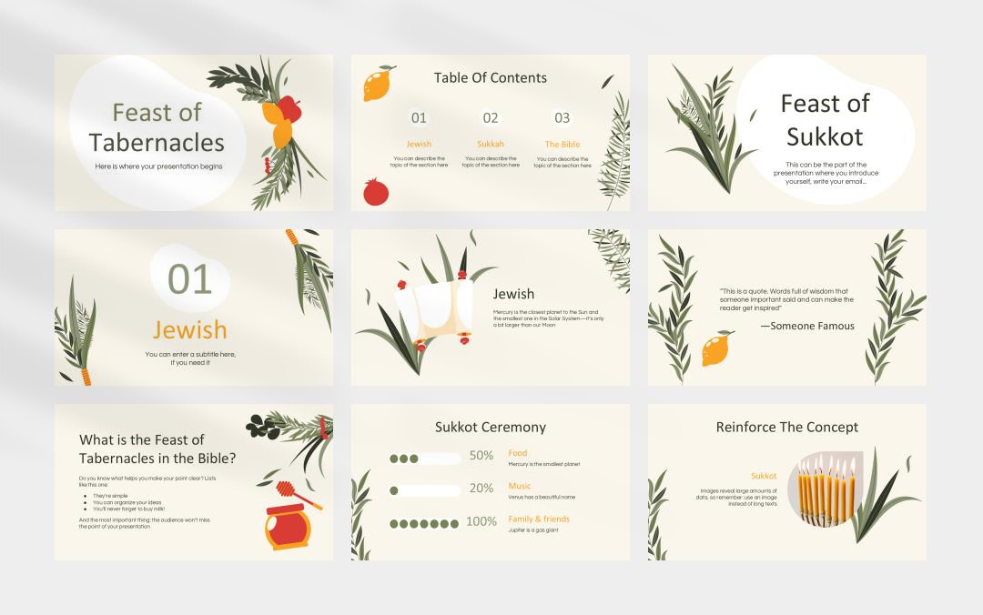 简约清新花卉文艺主题PPT模板