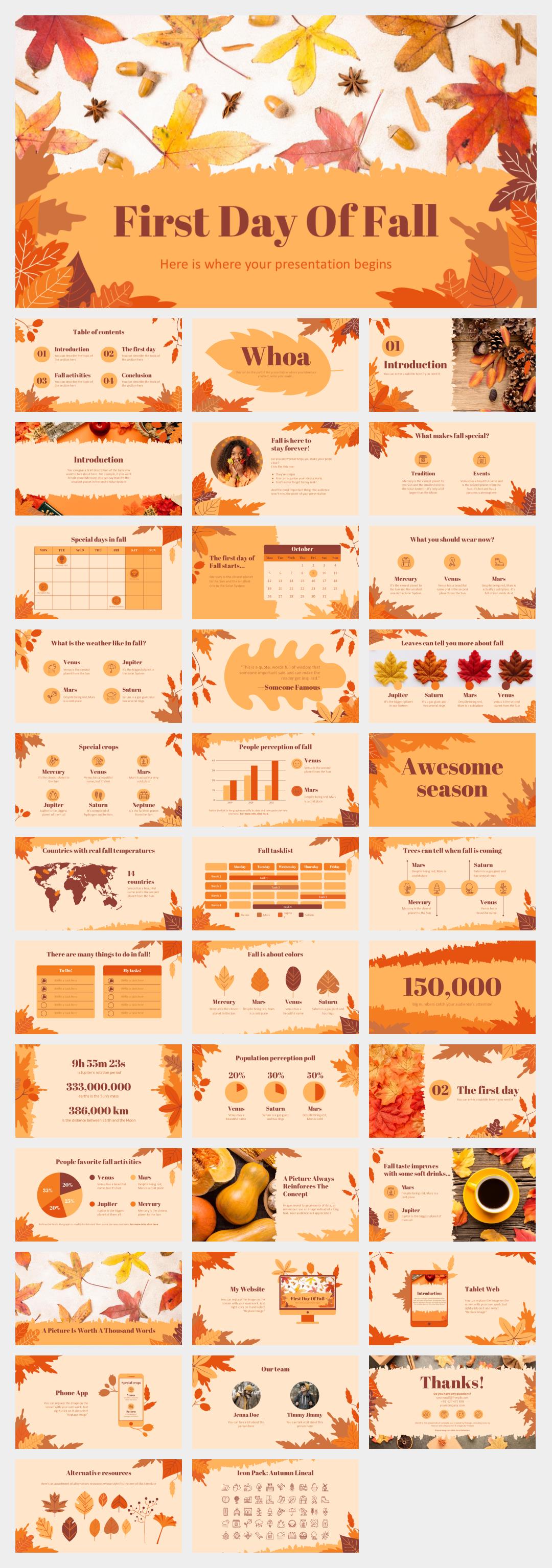 黄色卡通花卉文艺主题PPT模板