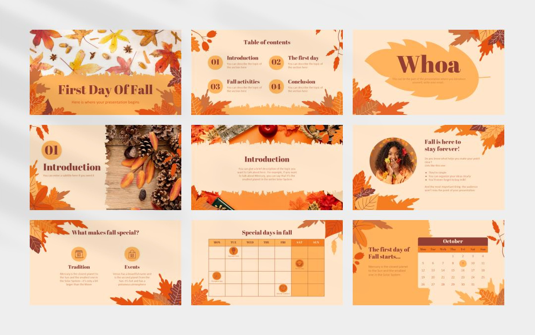 黄色卡通花卉文艺主题PPT模板