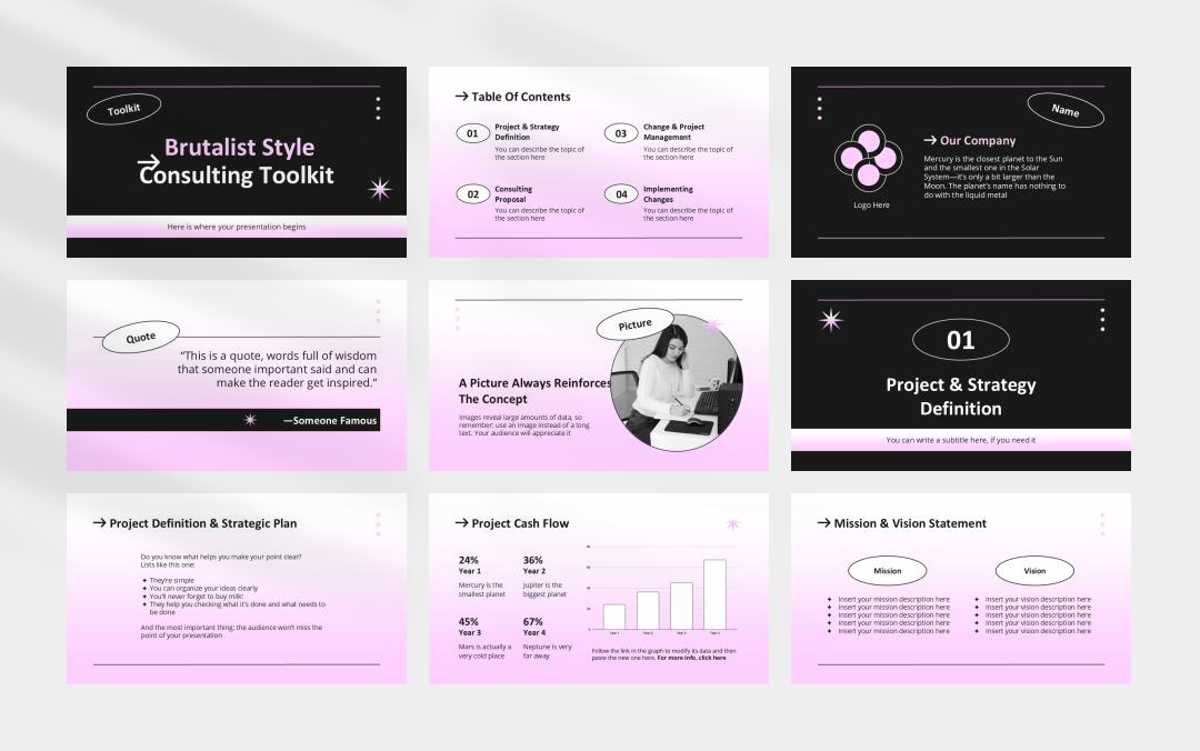 粉色高级弥散风PPT模板