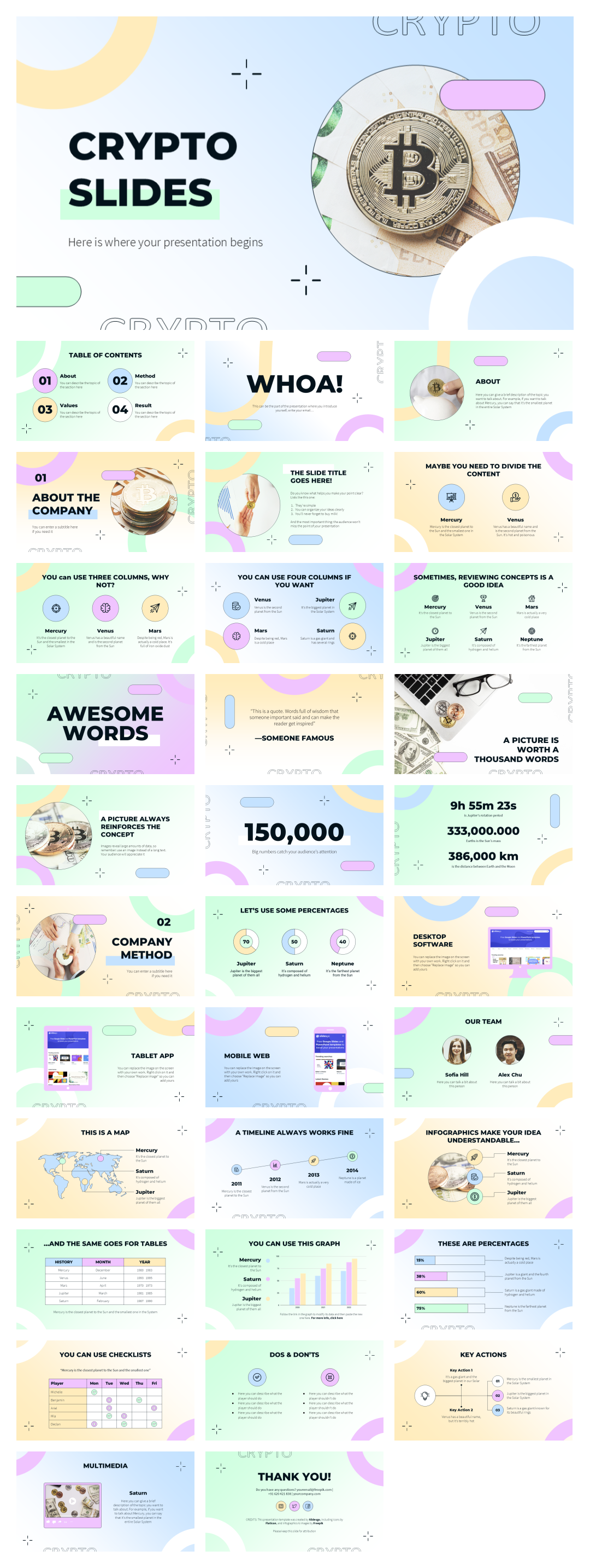 清新配色高级弥散风PPT模板