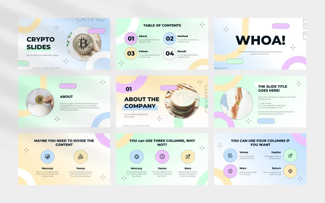 清新配色高级弥散风PPT模板