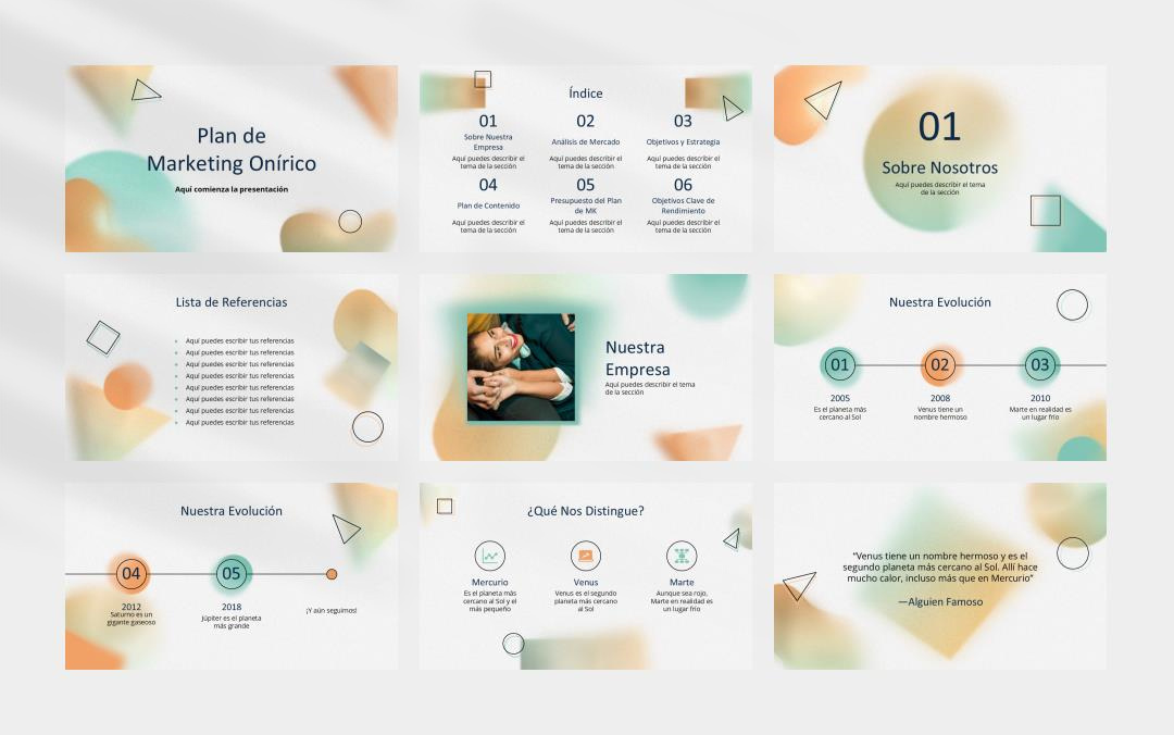 高级弥散风PPT模板