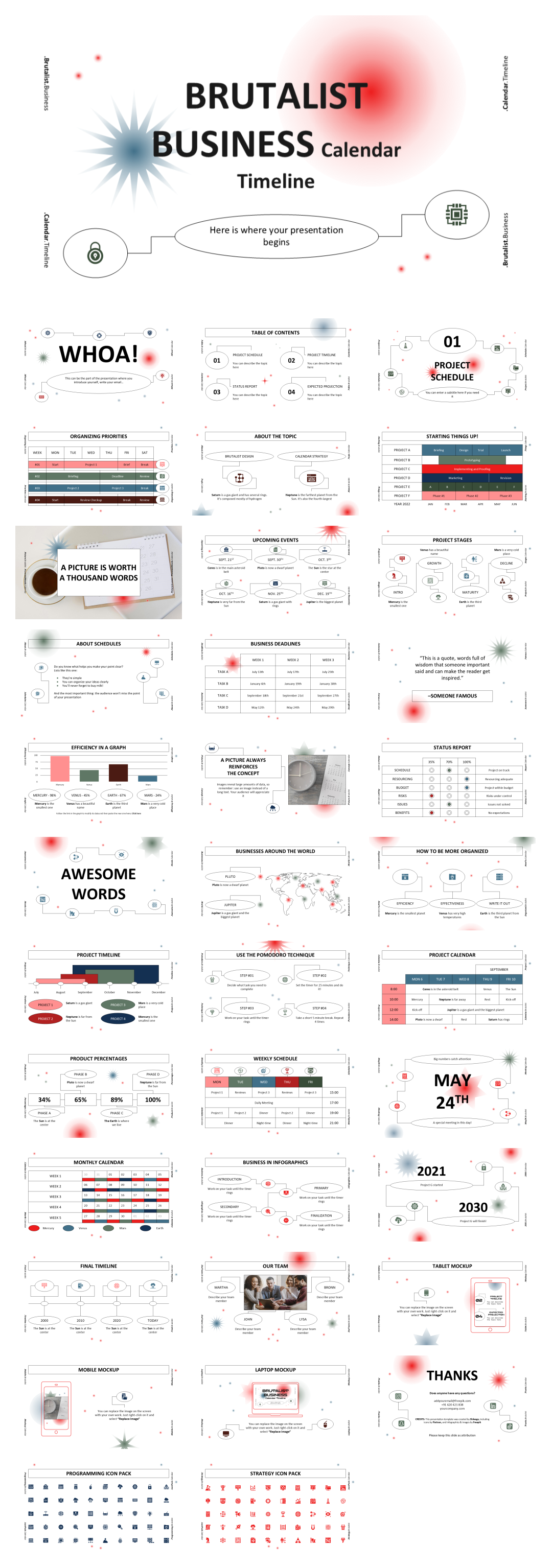 简约高级弥散风PPT模板