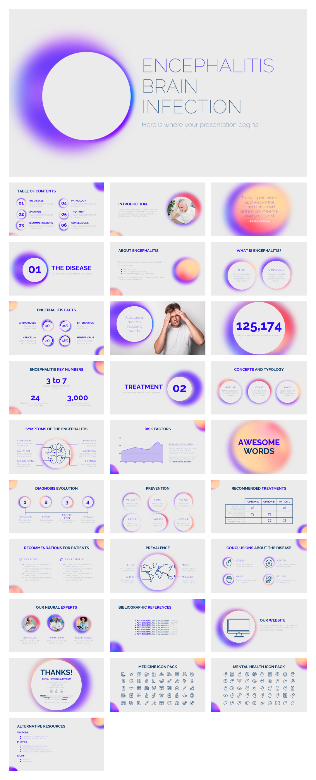 简约高级弥散风PPT模板