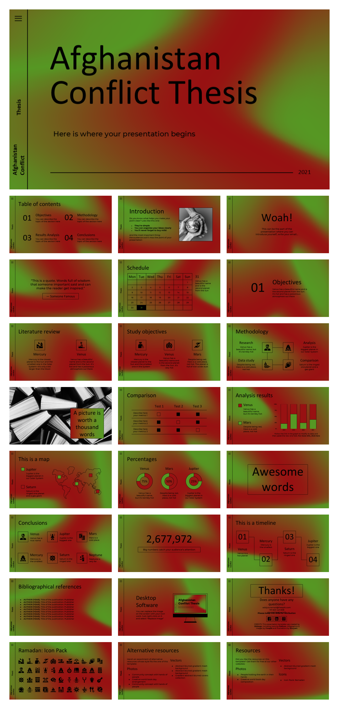 深色高级弥散风PPT模板