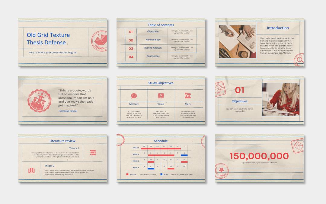 欧美牛皮纸复古风PPT模板