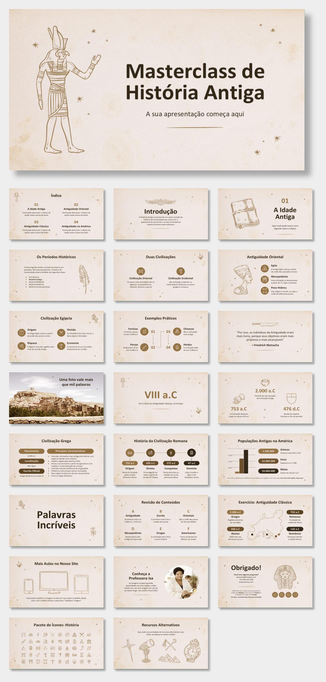 欧美牛皮纸复古风PPT模板