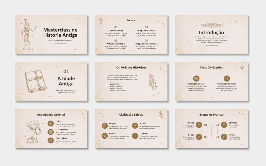 欧美牛皮纸复古风PPT模板