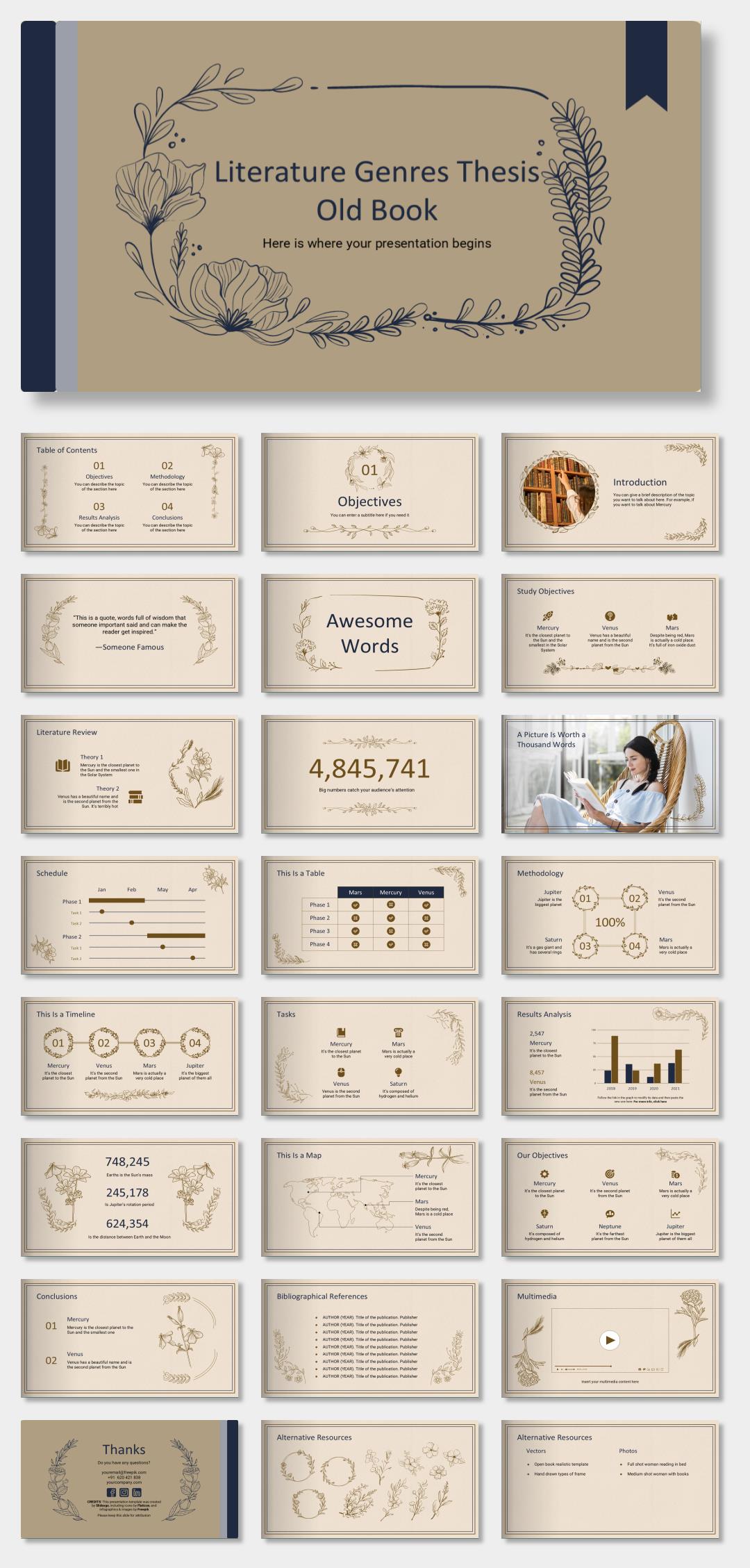 欧美牛皮纸复古风PPT模板