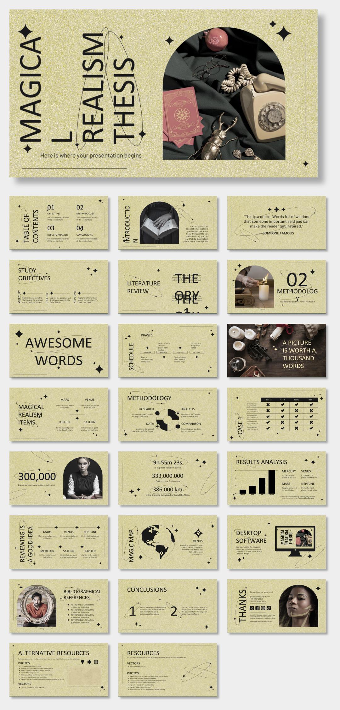 欧美牛皮纸复古风PPT模板