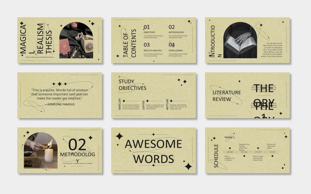 欧美牛皮纸复古风PPT模板