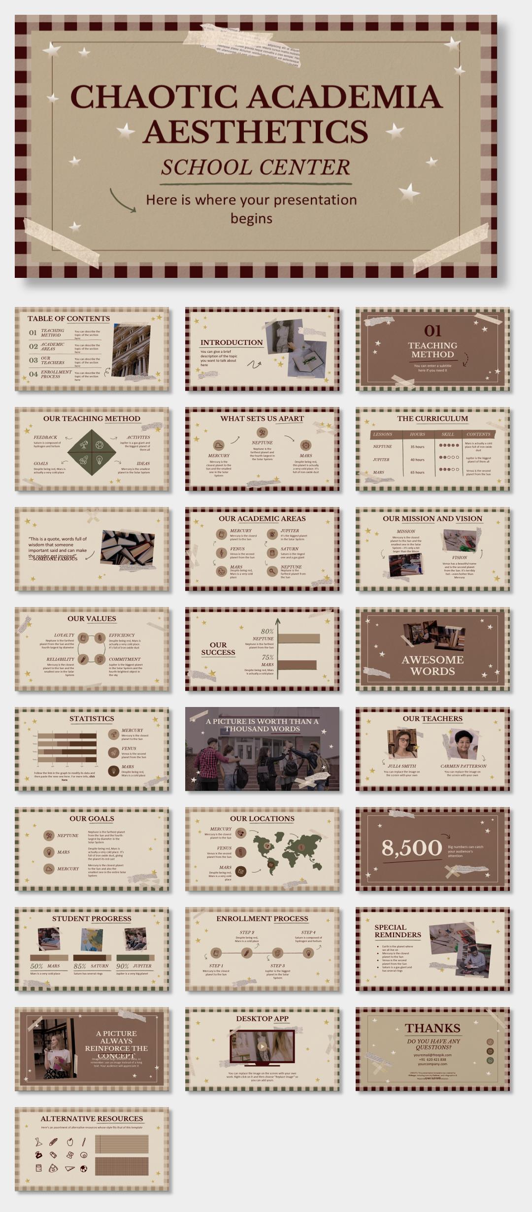 欧美牛皮纸复古风PPT模板