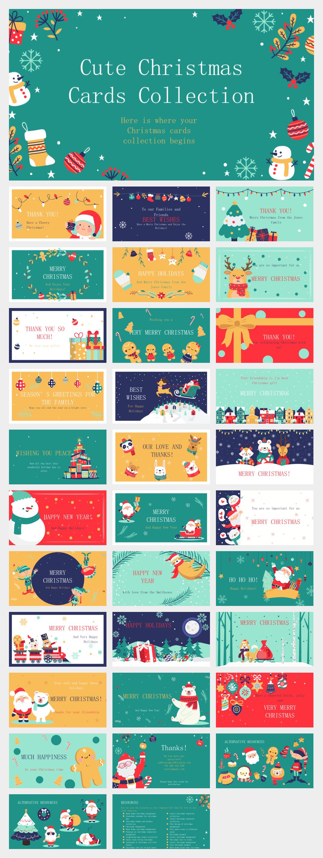 卡通圣诞主题PPT模板