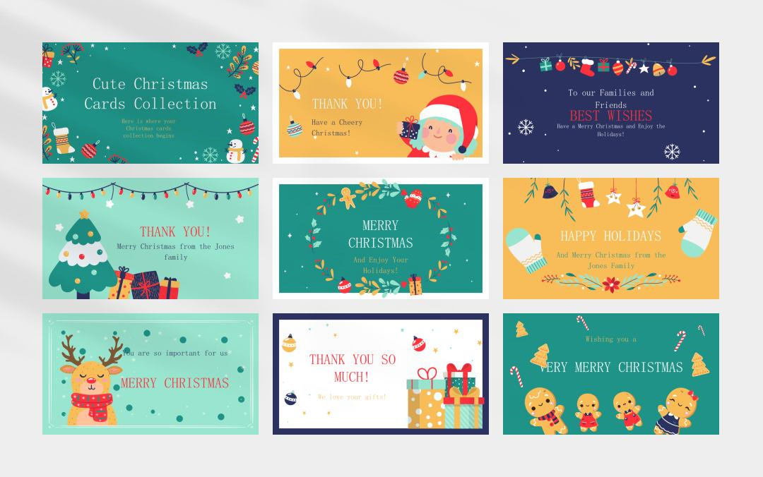 卡通圣诞主题PPT模板