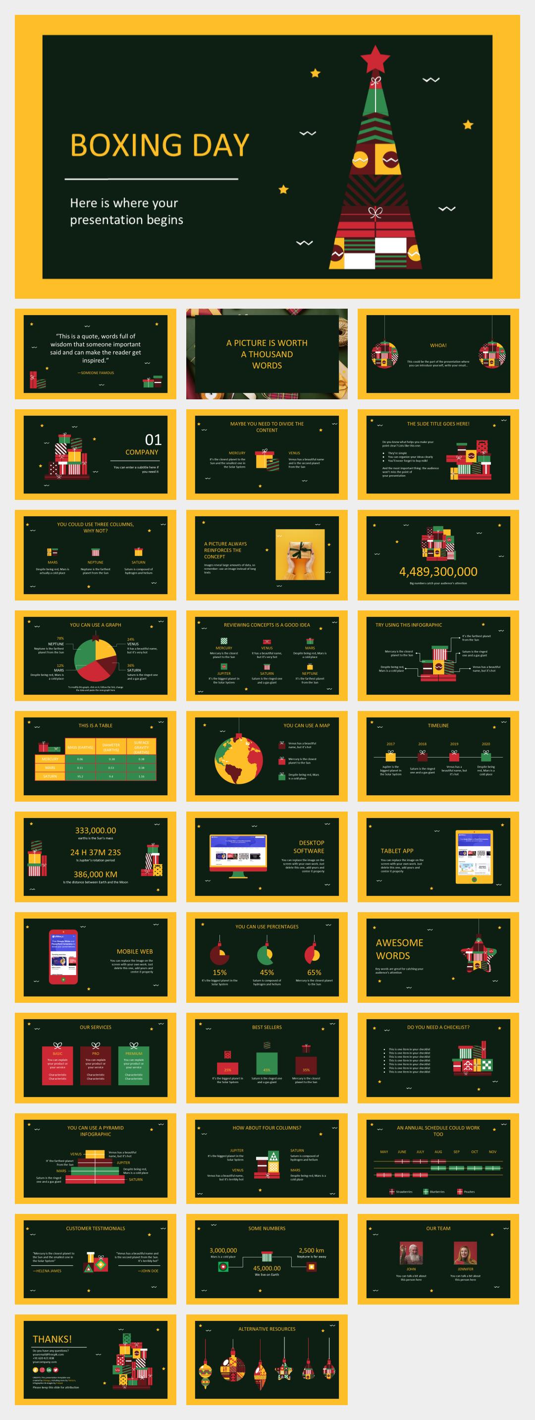 卡通圣诞主题PPT模板