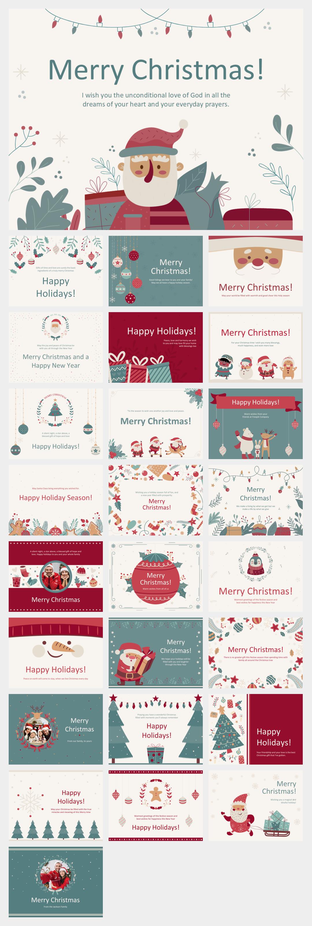 卡通圣诞主题PPT模板