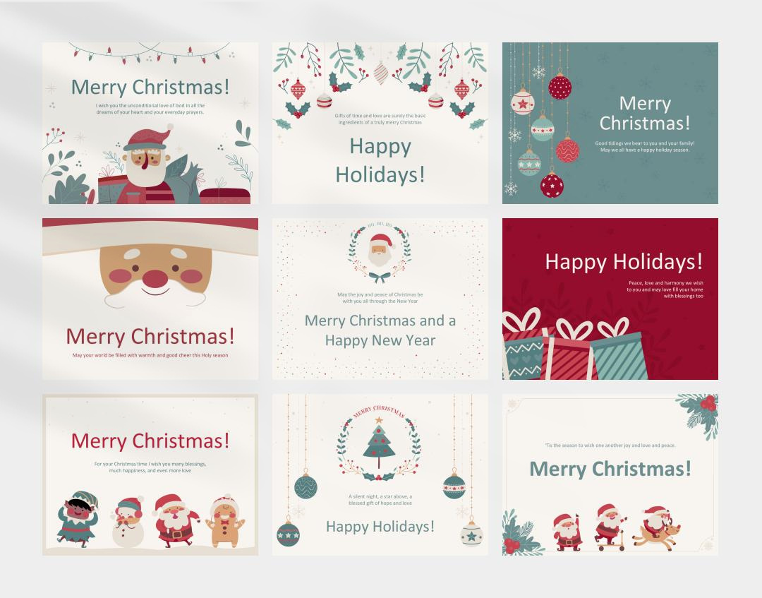 卡通圣诞主题PPT模板