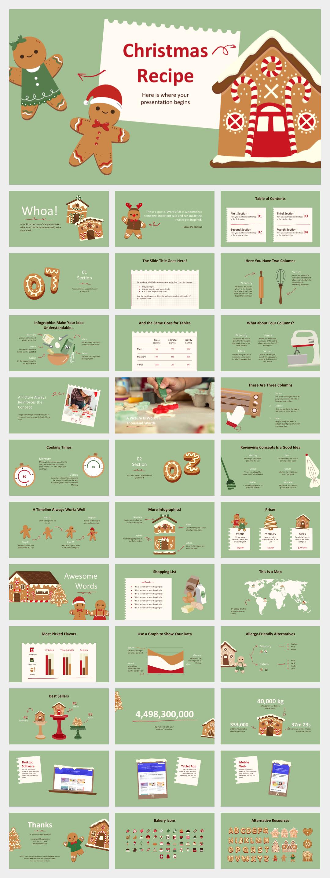 卡通圣诞主题PPT模板