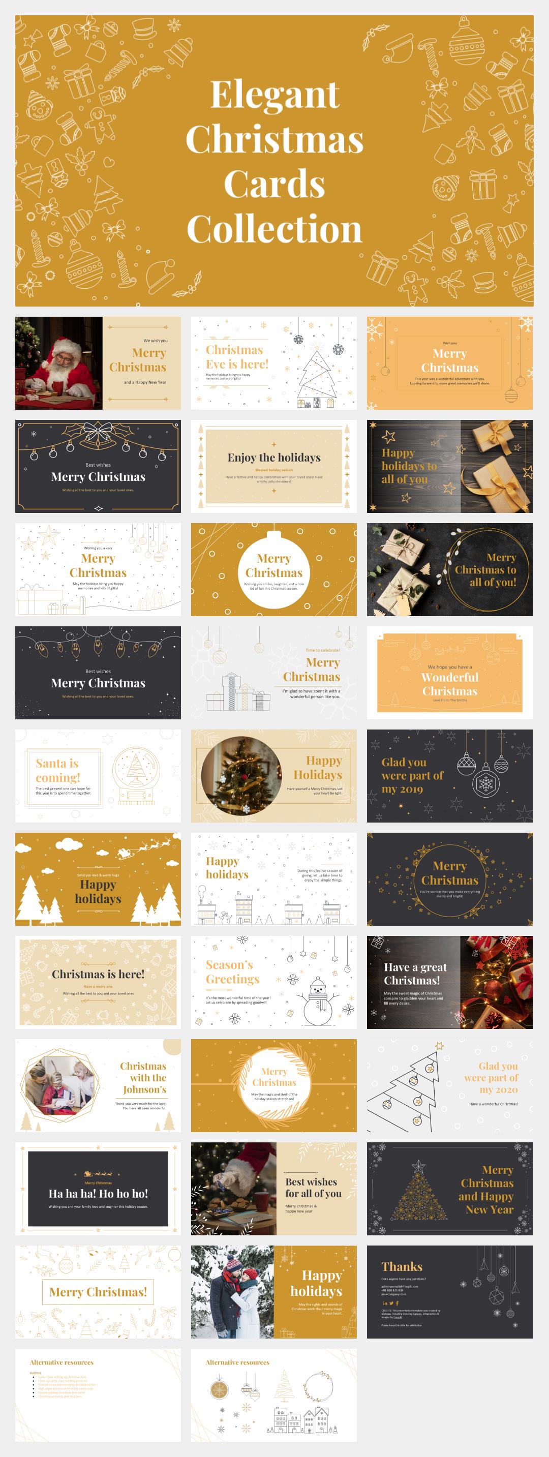 绿色简约圣诞主题PPT模板