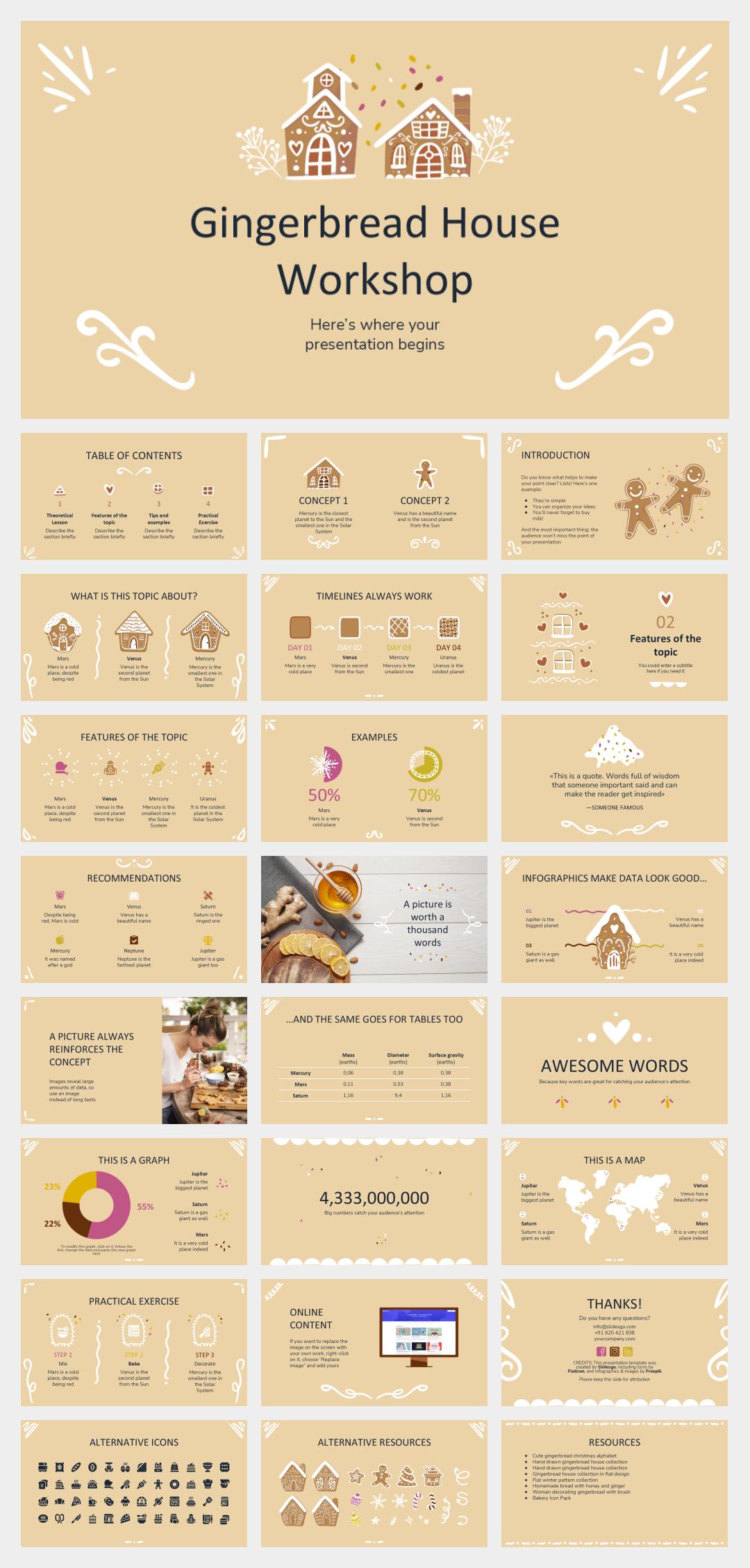 黄色高级圣诞主题PPT模板