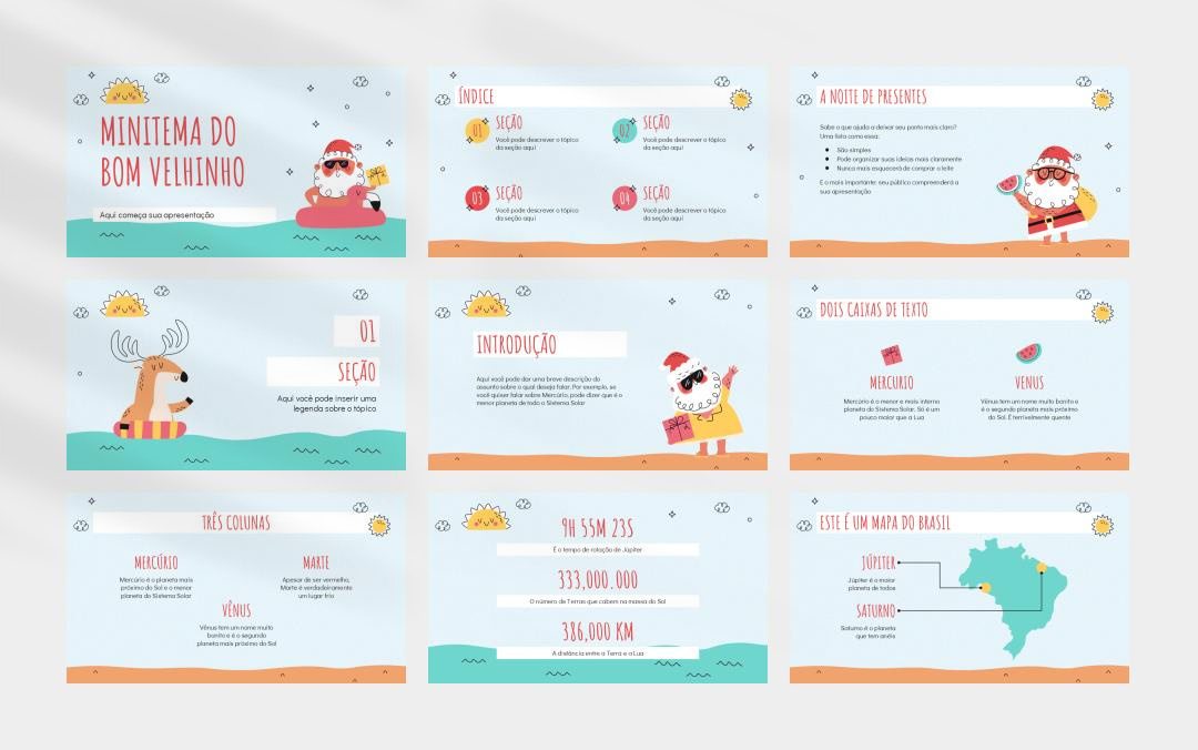 卡通圣诞主题PPT模板