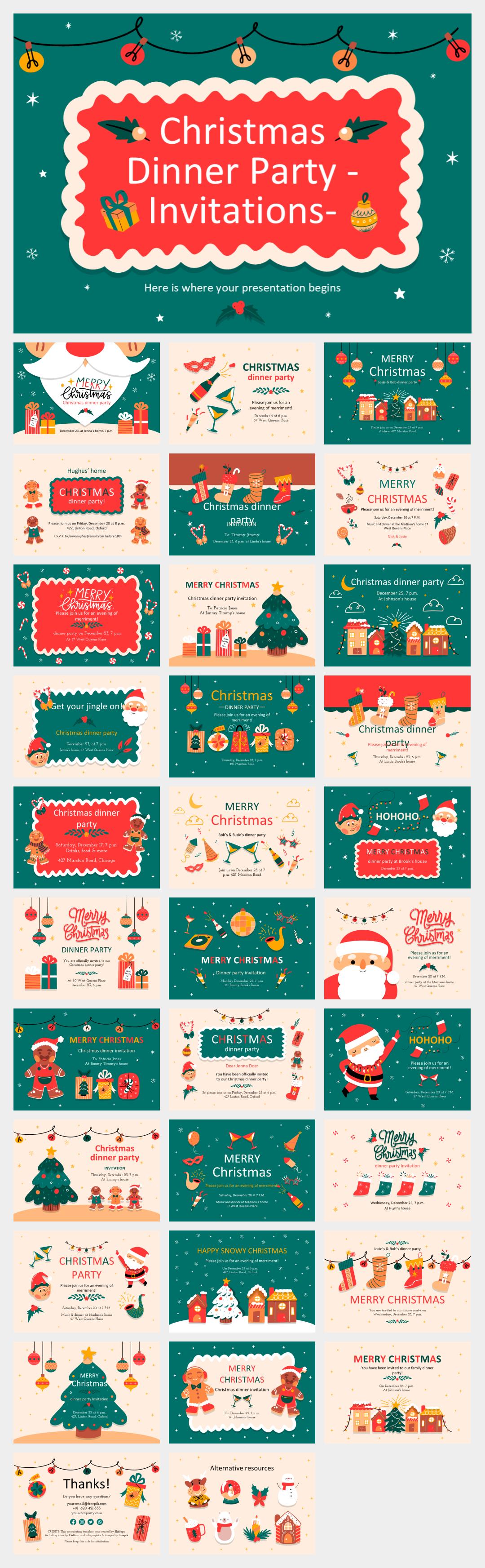 卡通圣诞主题PPT模板