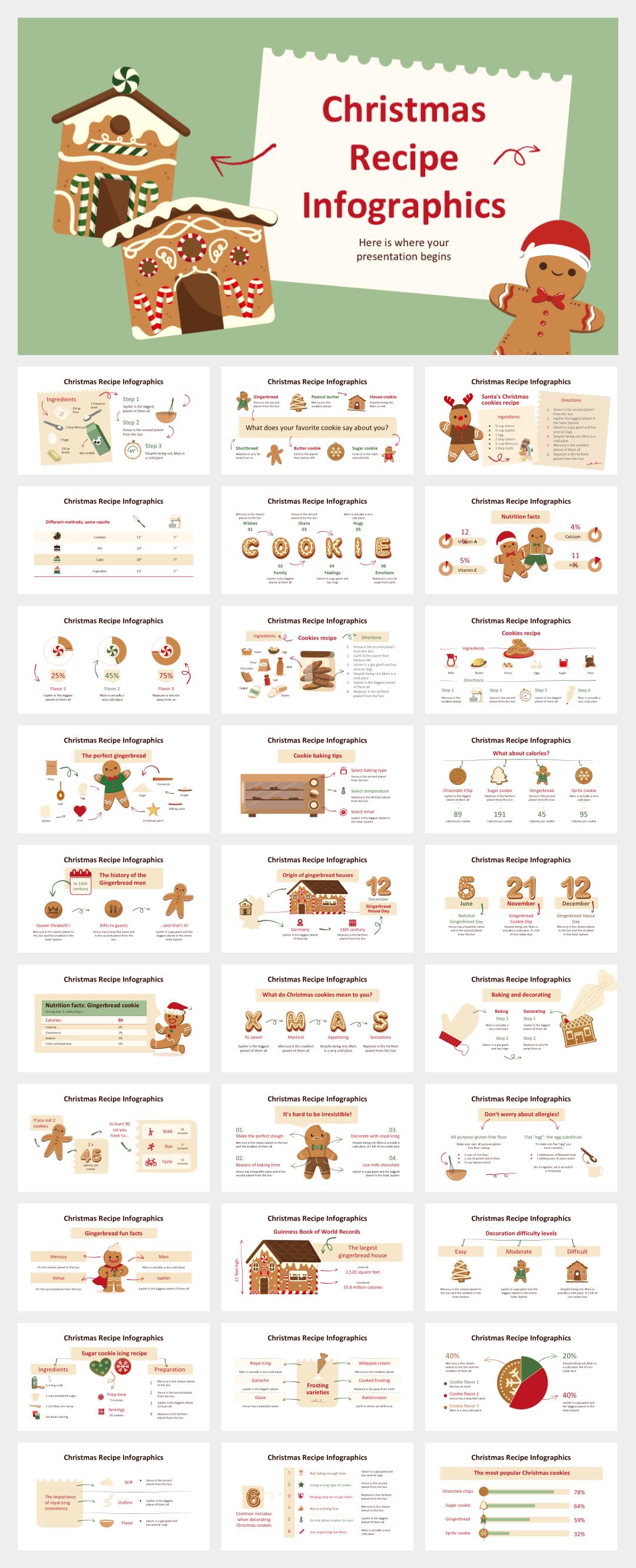 简约卡通高级圣诞主题PPT模板