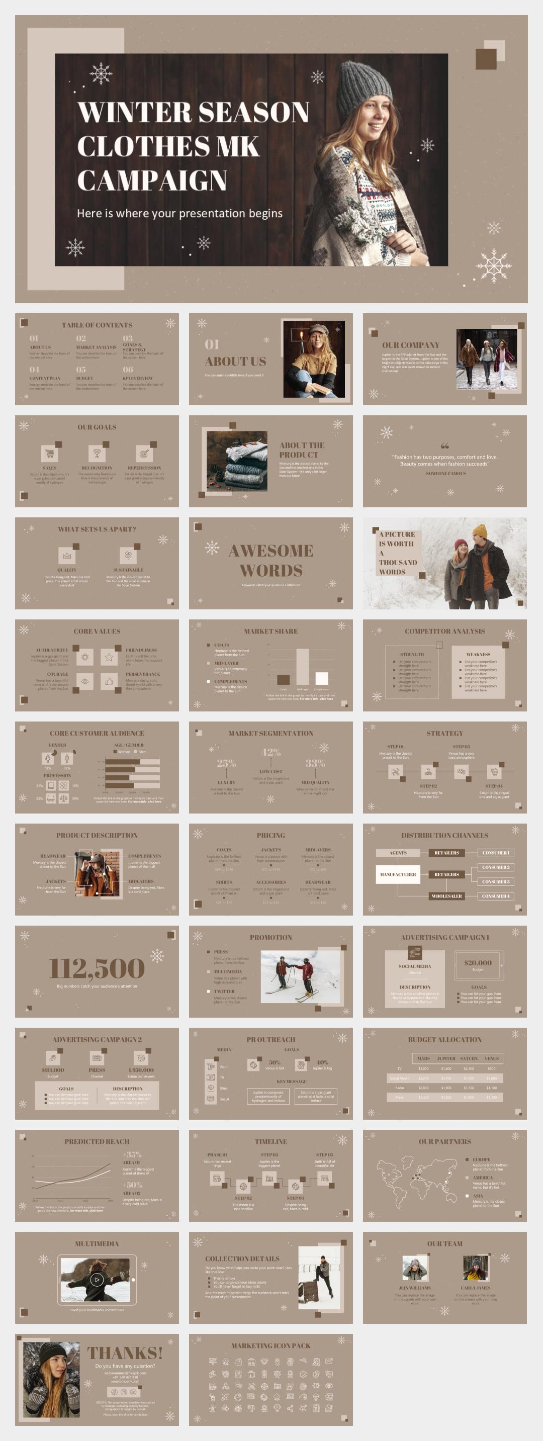 简约圣诞主题PPT模板