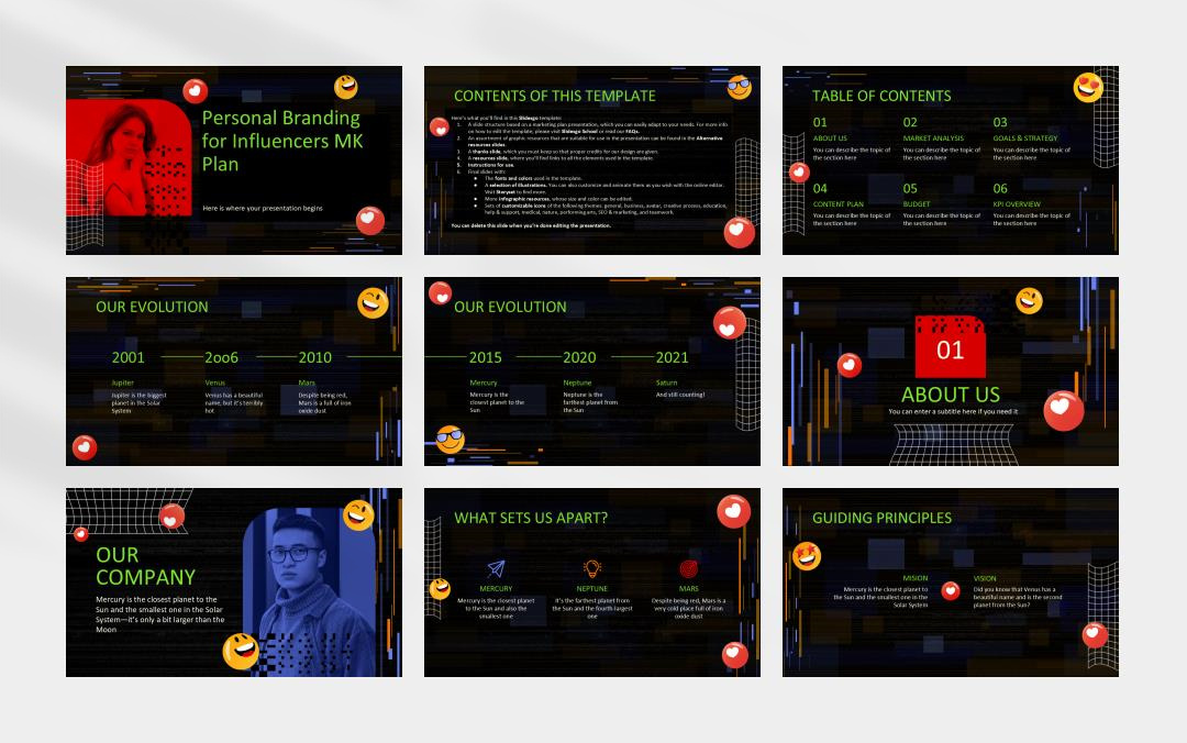 时尚创意个性PPT模板