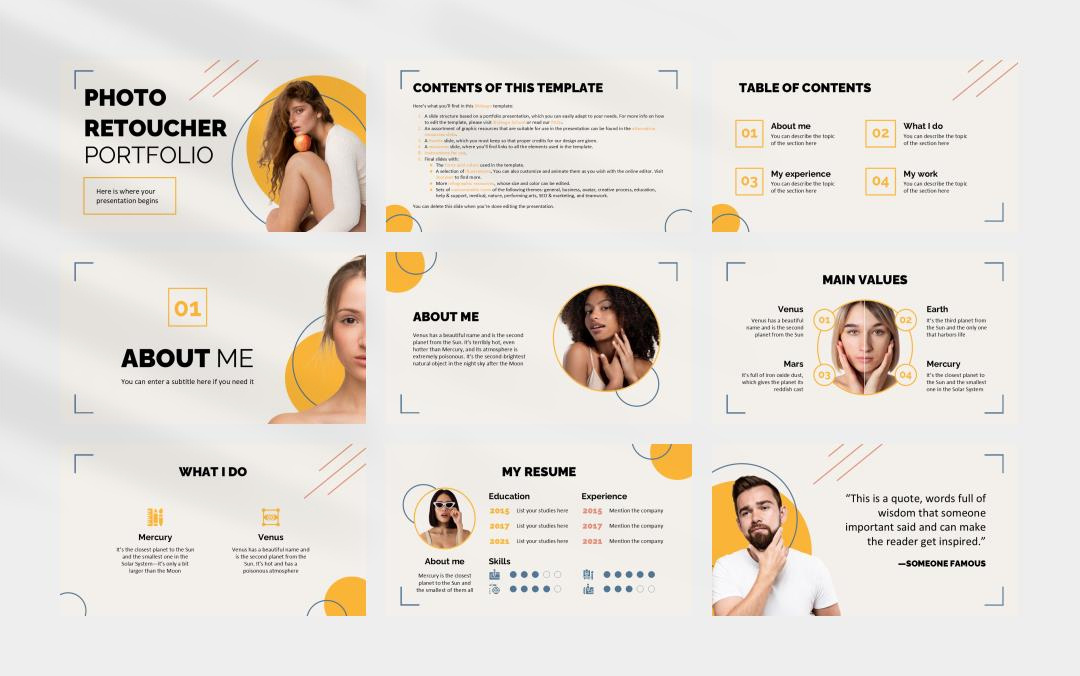 时尚创意个性PPT模板