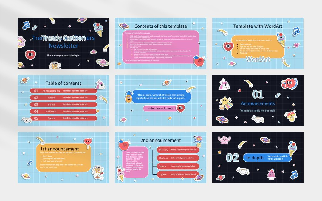 时尚创意个性PPT模板