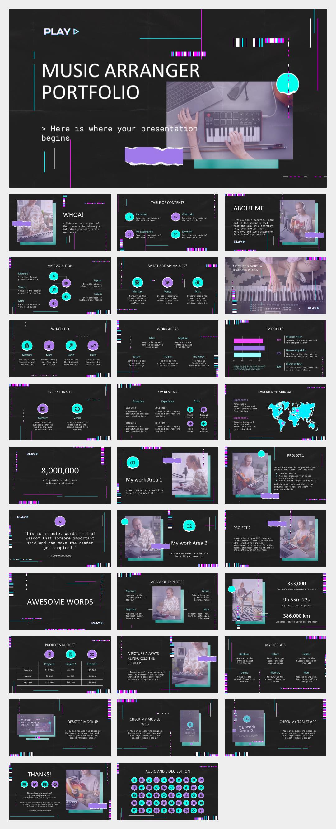 时尚创意个性PPT模板