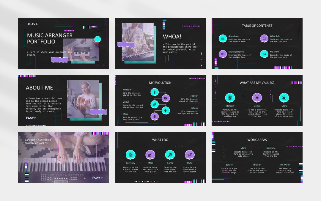 时尚创意个性PPT模板