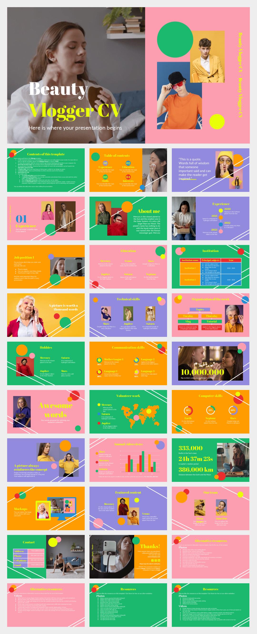 时尚创意个性PPT模板