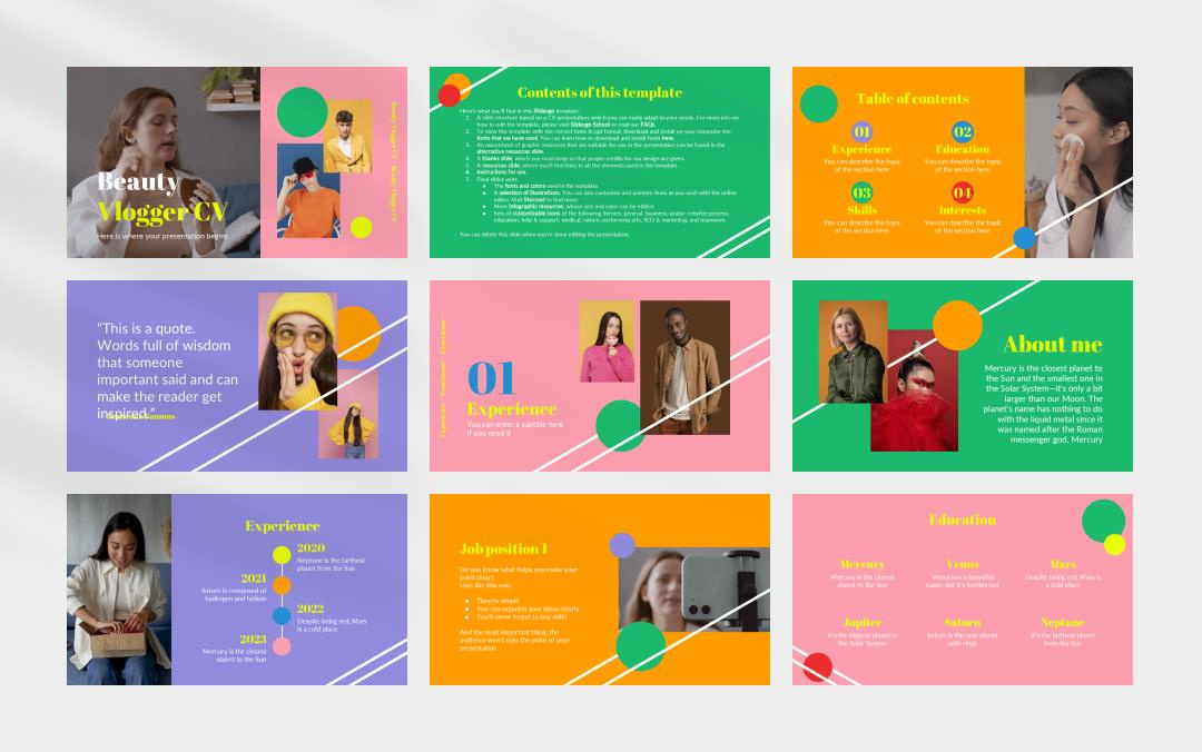 时尚创意个性PPT模板