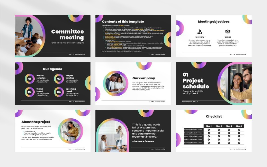 时尚创意个性PPT模板