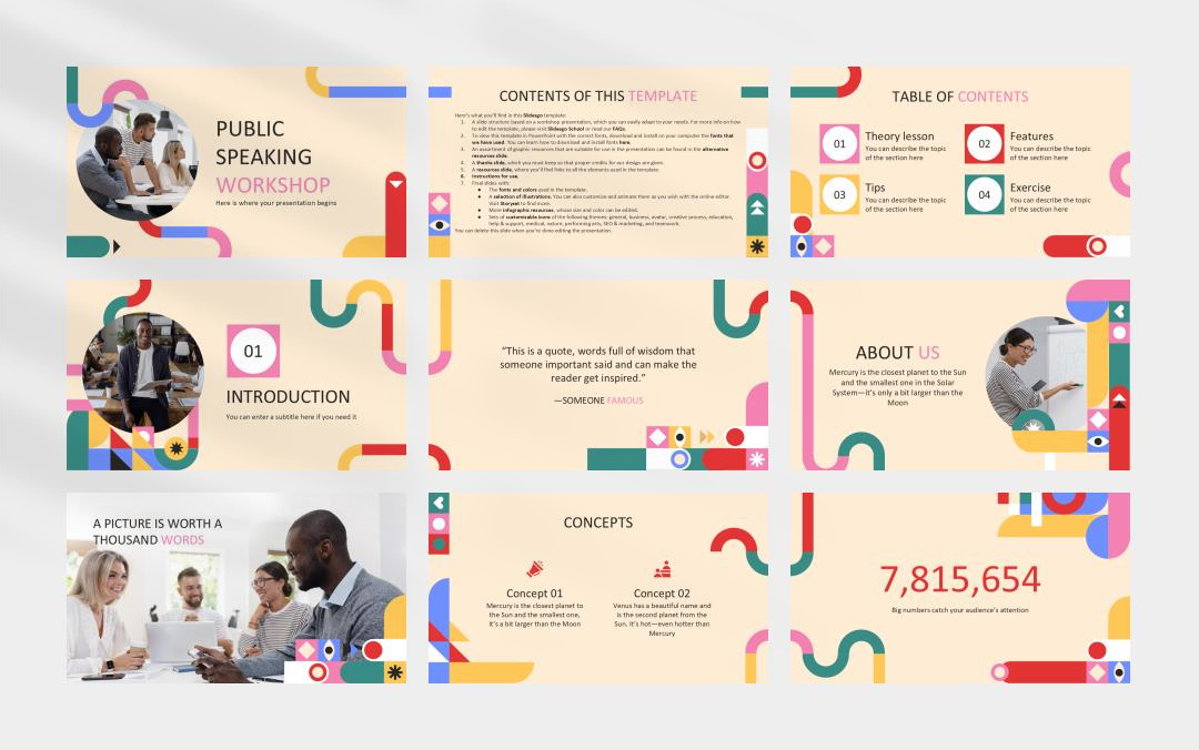 时尚创意个性PPT模板