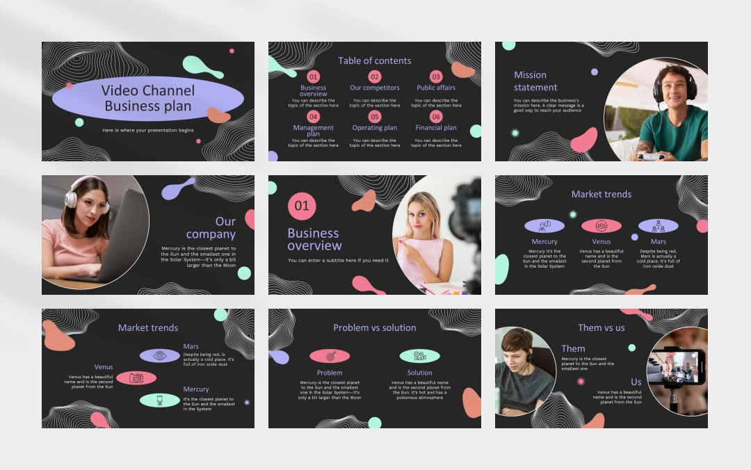 时尚创意个性PPT模板