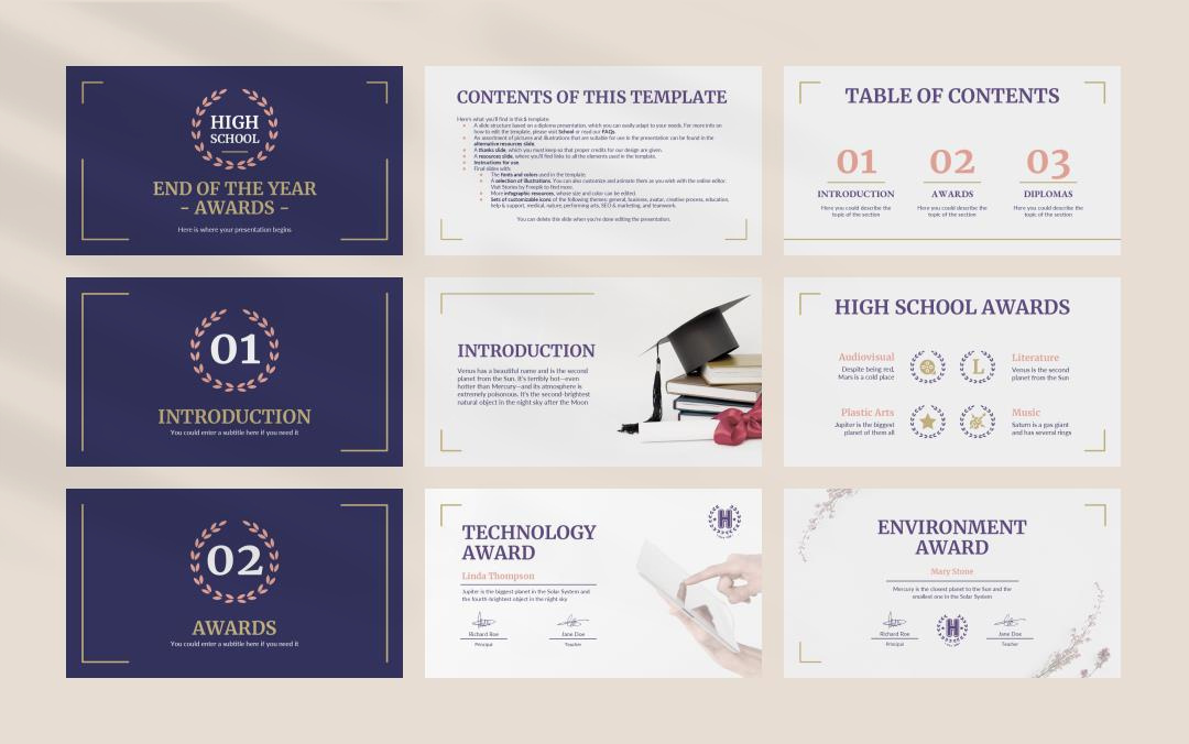 卡通学校教育主题PPT模板